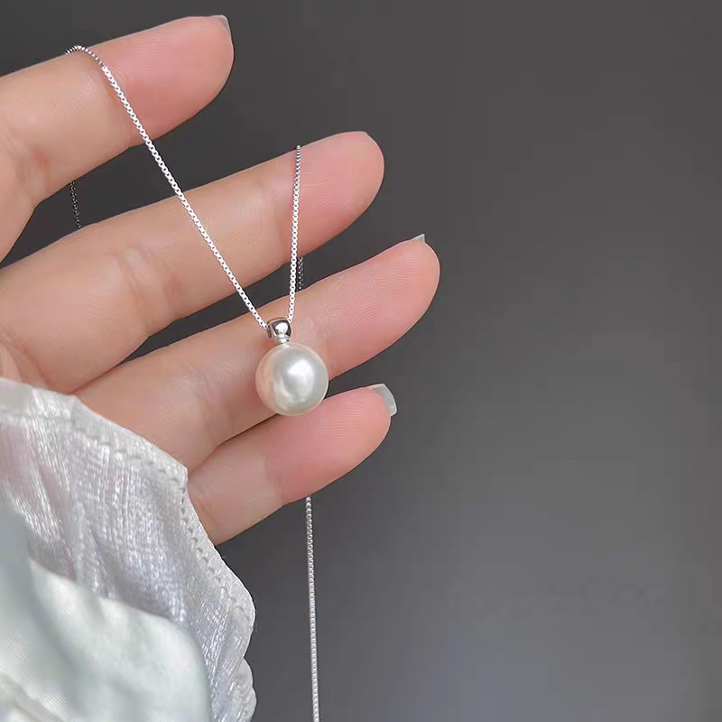 Pearl Trim Chain - Kalung Mutiara Perak Sterling 925 8mm