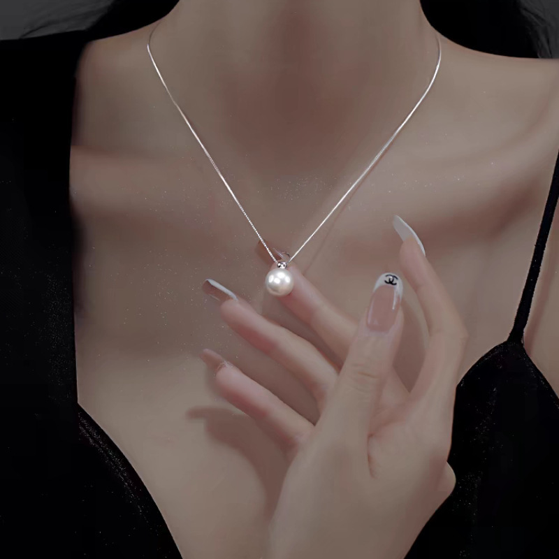 Kalung Mutiara Perak Sterling  - Pearl Trim Chain ulasan dan harga
