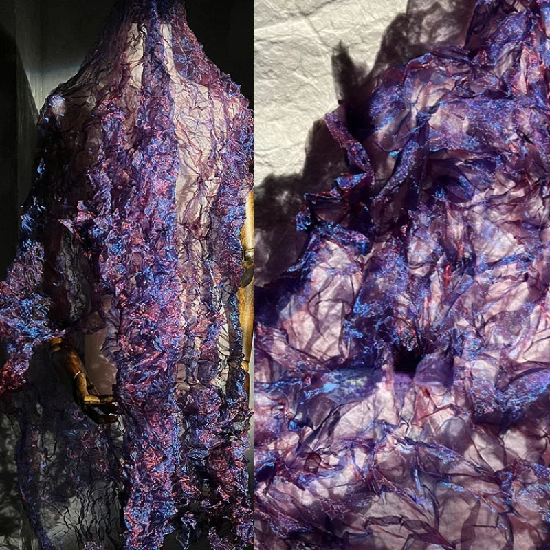 Kain Jaring Laser Berlipit Kri - Crystal Mesh Fabric ulasan dan harga